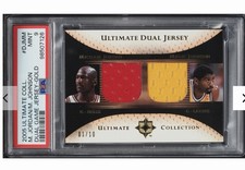 2005 Ultimate Collection Dual Gold Michael Jordan Magic Johnson PATCH 1/10 PSA 9