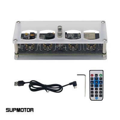EI427 | QS27 4-Bit Glow Tube Clock Plug-in Type Nixie Tube Clock Speaker WiFi