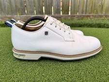 FootJoy Premiere Series Field Men  s Golf Shoes Size 8.5 White Leather Spikeless
