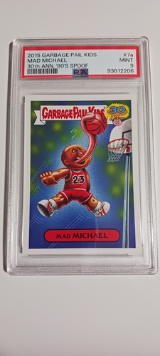 2015 Garbage Pail Kids Mad Michael 30th Ann. 80's spoof #7a Psa 9
