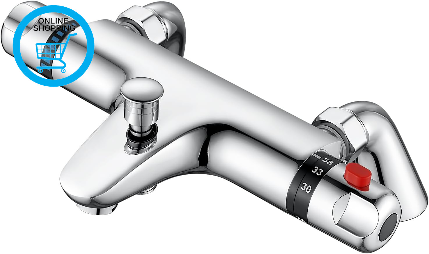 Thermostatic Bath Shower Mixer Tap,  Deck Mounted Thermostatic Bath Tub Taps, So