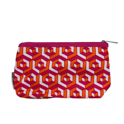 Clinique Jonathan Adler Collab Limited Edition Makeup Bag NWOT Orange White Pink