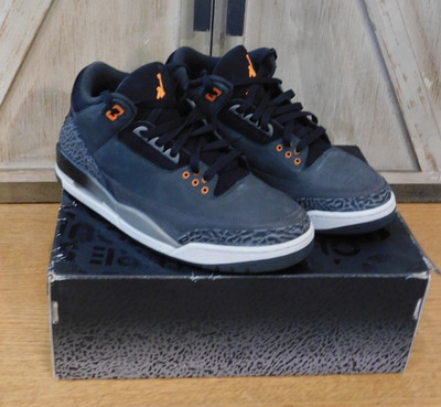 Air Jordan 3 Retro Fear Pack Men s Size 10.5  Night Stadium Total Orange