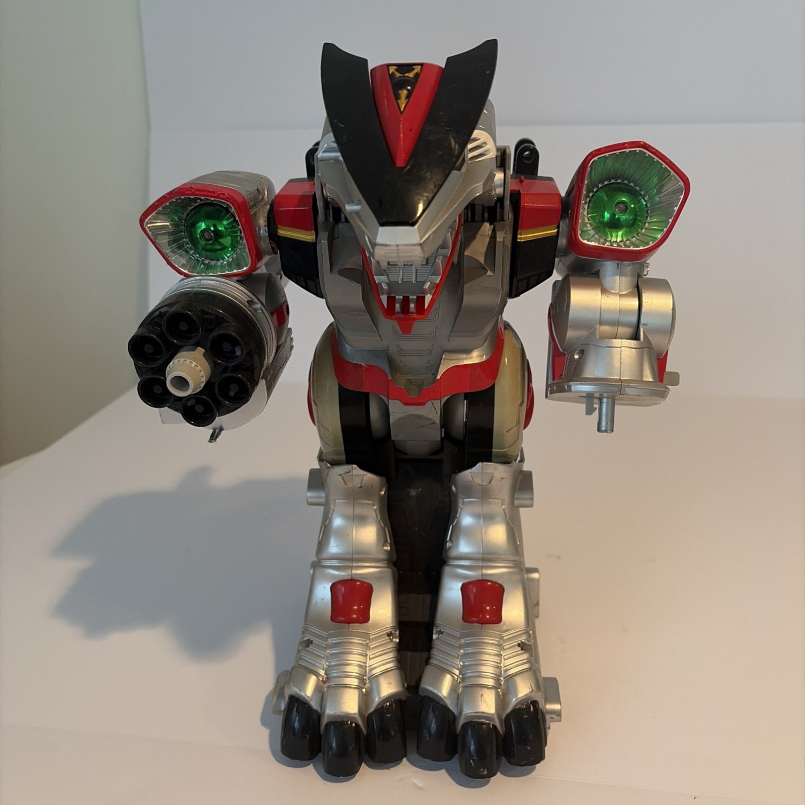 2001 Bandai Power Rangers Time Force Deluxe Quantasaurus Rex Megazord Damaged