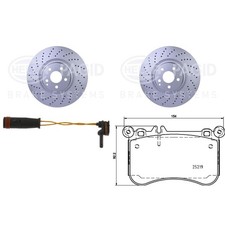 HELLA PAGID BREMSENSET 360mm VORNE passend für MERCEDES R172 SLK SLC AMG HELLA PAGID BREMSENSET 360mm VORNE passend für MERCEDES R172 SLK SLC AMG