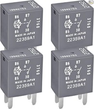 4Pcs Relay 13502752, 12VDC 30A 4 Pins Multi-Purpose Relay Compatible for Seville