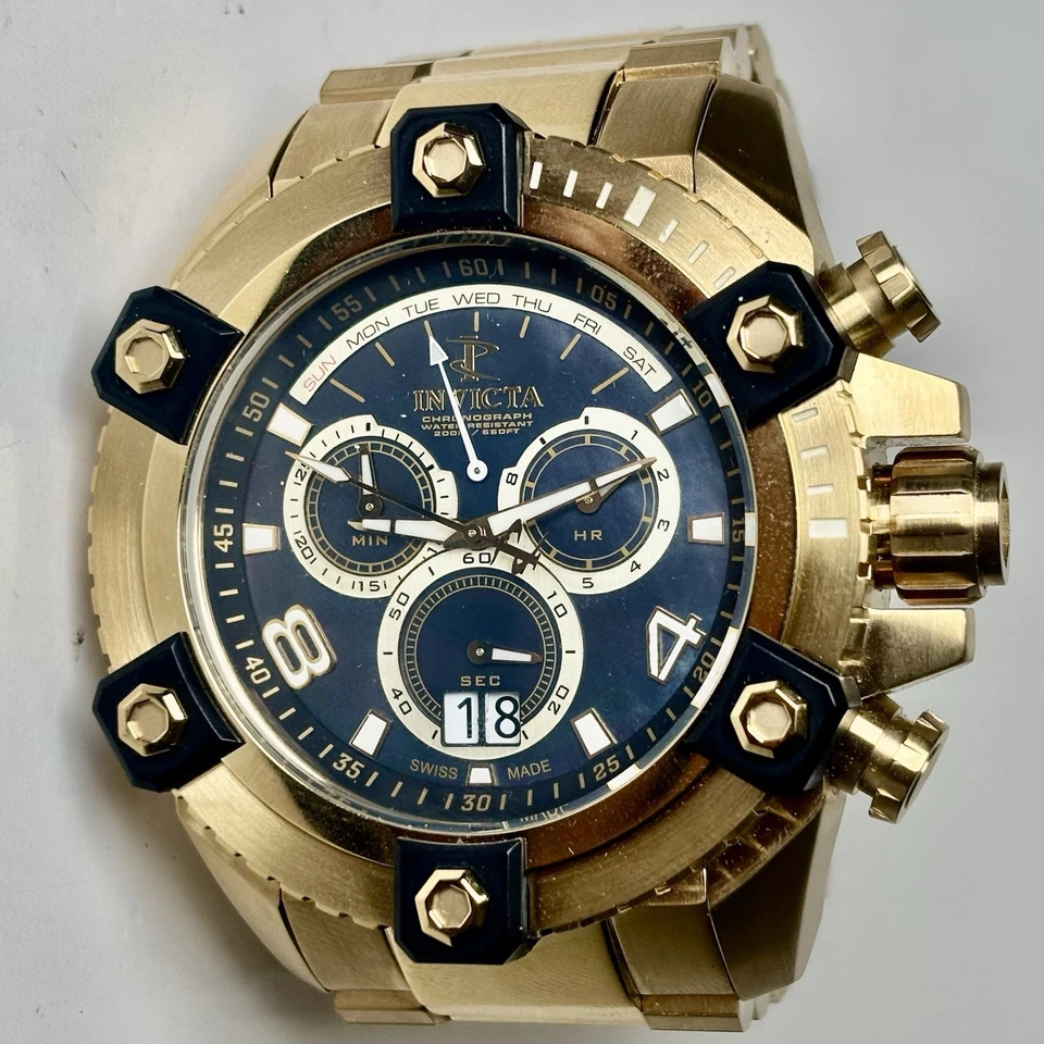 Швейцарские мужские часы-хронограф Invicta Reserve Octane 0340 черный циферблат MOP - Изображение 2 из 4