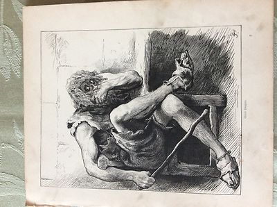 a1m ephemera edwardianisches Exlibris Pilger Fortschritt Riese Verzweiflung