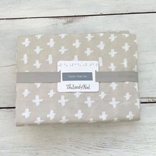 NWT Crate  Barrel Kids - Land of Nod Toddler Sheet Set Warm Neutral Cotton Plus