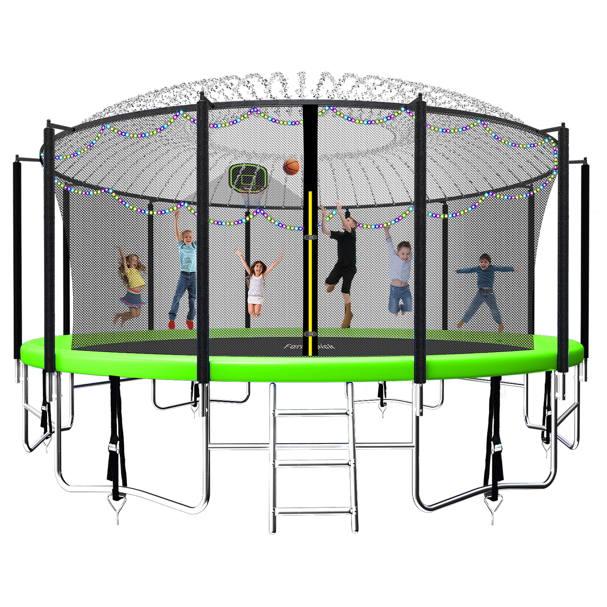 16FT Trampoline with Safety Enclosure Net, Ladder Kids Adults