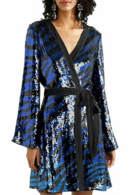 rixo tiger sequin dress Rixo 'GiGi' sequin tiger stripe dress BNWT size XL