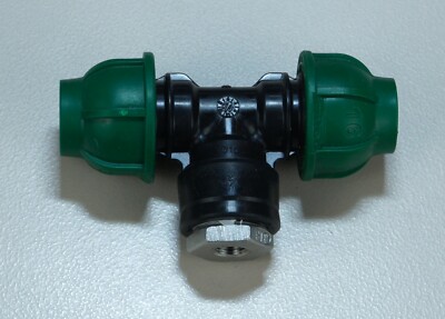 irritec T-Stück 90° mit Innengewinde 1/2'' und 2x PN16 Klemm-Fitting