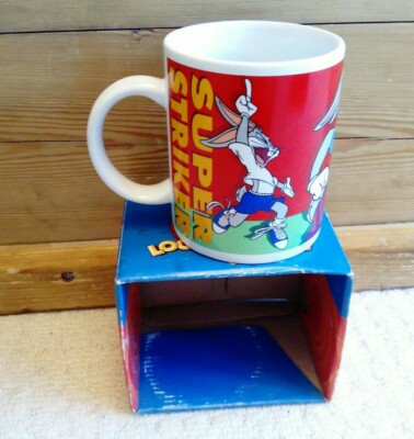 Looney Tunes Bugs Bunny Super Striker Fußball Tasse 1998 Vintage *UNBENUTZT*