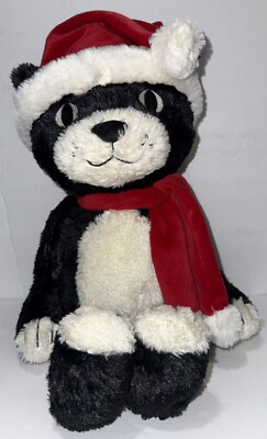 Jellycat London I am Christmas Jack Cat Kitty Santa Hat Plush Stuffed Animal NWT