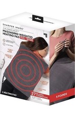 Sharper Image Calming Heat XXL-Wide Massaging Weighted Heating Pad 20"x 24"
