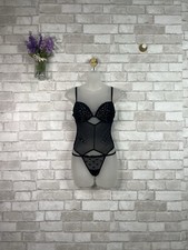 Frederick  s Of Hollywood Black Lingerie Rhinestone Accents