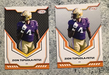 2024 Sage #76 Zion Tupuola-Fetui 2 base card LOT with Silver parallel FREE Ship