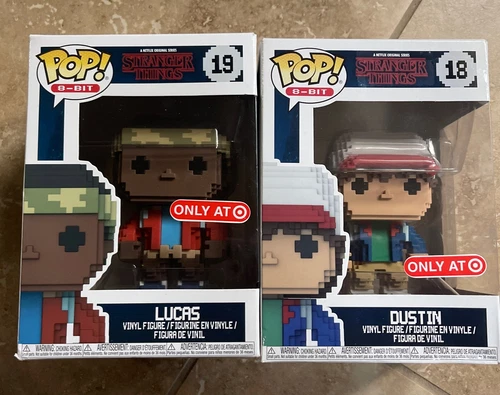 Lot Of 2 Funko Pop! Stranger Things Dustin & Lucas 8 Bit NIB