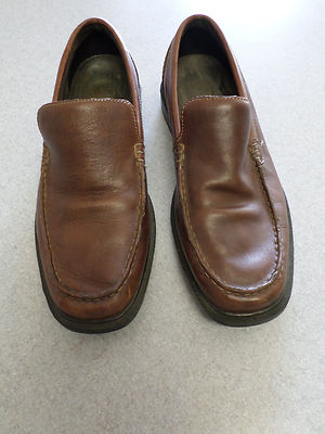 Rockport Men\'s Brown Leather Slip-On Loafers — Warm Brown Rockport Men main image 4