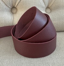 120 cm long Oxblood colour Smooth Leather Strap Belt Blank 1.5mm thick