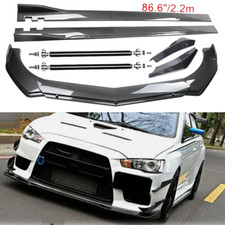 Carbon Fiber Front Bumper Lip Spoiler Side Skirt For Mitsubishi Lancer Carbon Fiber Front Bumper Lip Spoiler Side Skirt For Mitsubishi Lancer