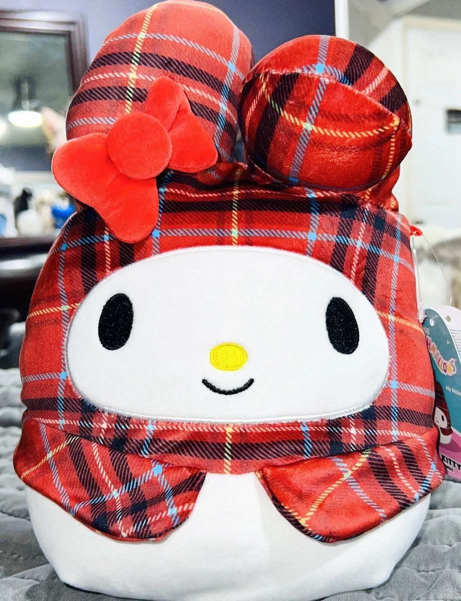 New Release Squishmallows Sanrio 8” MY MELODY Red Holiday Plaid Hello Kitty