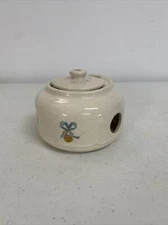 International China Marmalade Ribbon Geese Potpourii Tealight Warmer Base & Lid