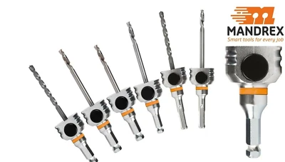 ESD TOOLS Mandrex One Klick Aufnahmen für alle Mandrex Lochsägen mit schwarzem MXqs Adapte