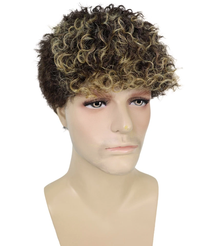 HPO Adult Men Lamine Yamal Spanish Footballer Jersey Curly Multiple Wigs - Image 3 of 4