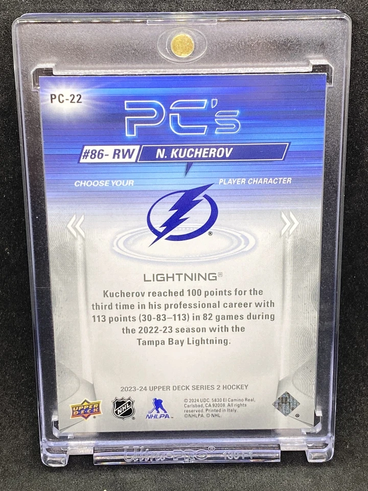 Nikita Kucherov RARE  SPARKLE FOIL REFRACTOR  INVESTMENT CARD LIGHTNING MVP - Image 2 of 2