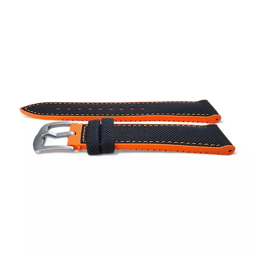Elite Hybrid FKM Rubber Sailcloth Divers Watch Strap Band Two Piece 20 21 22 mm - Picture 27 of 94