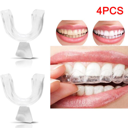 4Pcs Silicone Night Mouth Guard for Teeth Clenching Grinding Dental Mouth Tray: