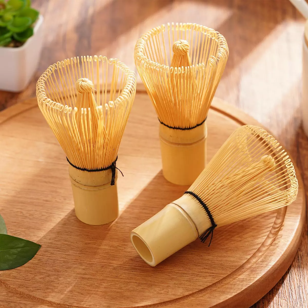 Ceramic Pottery Natural Bamboo Matcha Bowl Whisk Holder Japanese