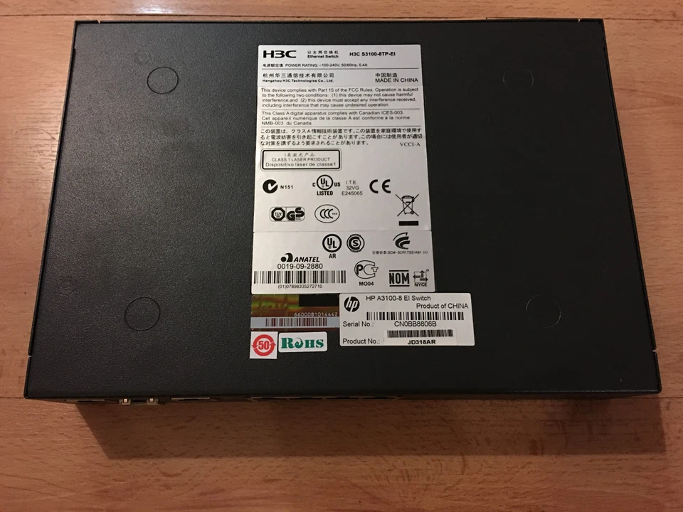 H3C A3100-8 TP E1 Switch (JD318AR) 8-Ports External Switch Managed stackable - Image 2 of 3