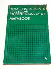 TEXAS INSTRUMENTS TI-35 SLR Solar Student Calculator Math Book 1984 Vintage