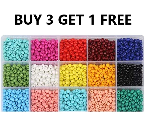 50g Tiny Glass Seed Beads Choose Colour 2mm 4mm Mixed Opaque Gems Jewelry Craft - Image 3 of 3