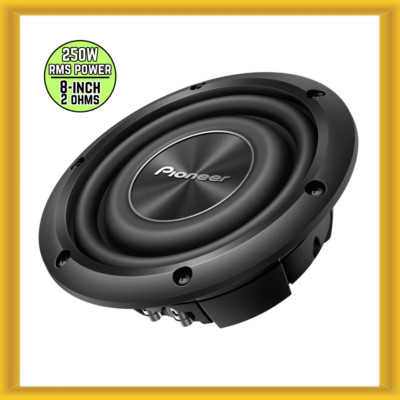 Pioneer TS-A2000LD2 8'' 250W RMS Power 2 Ohms DVC Shallow Mount Car Subwoofer NEW