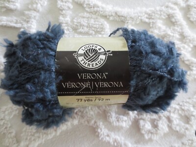 1-3/4 oz.  Loops 'N Threads VERONA Acrylic, Nylon, Wool BULKY 5 SLATE YARN