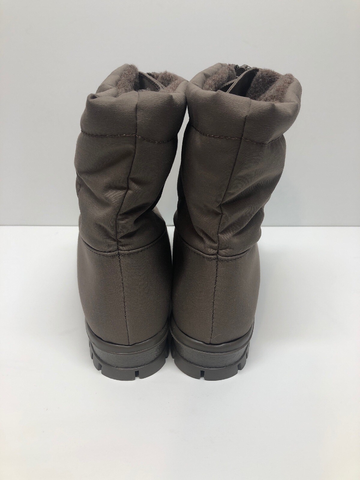 Toe Warmers Canada Womens Taupe Winter Zip Front Insulated Boots 7.5