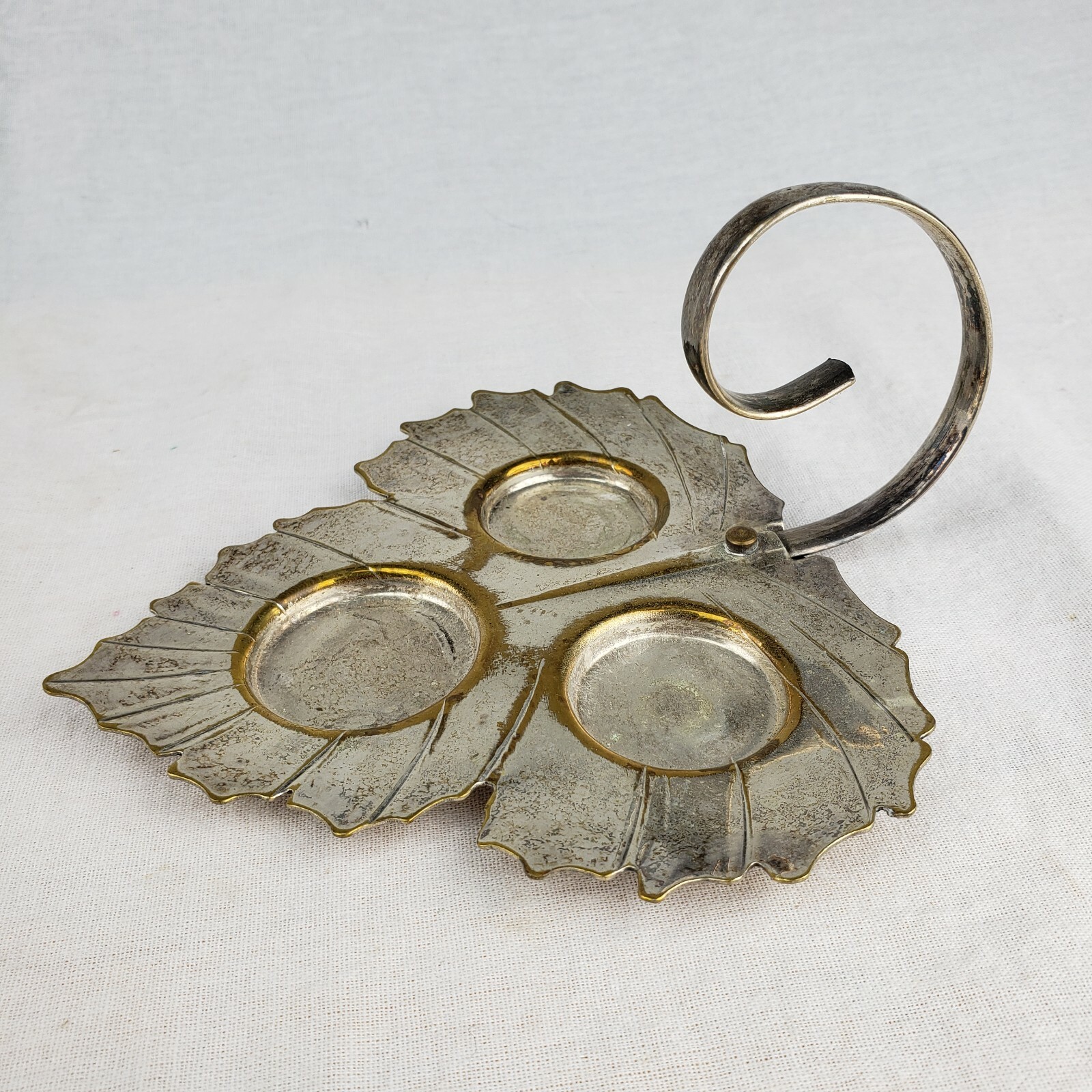 Vintage Celtic Quality Plate Leaf Tray Plate Made In England Condiment Set