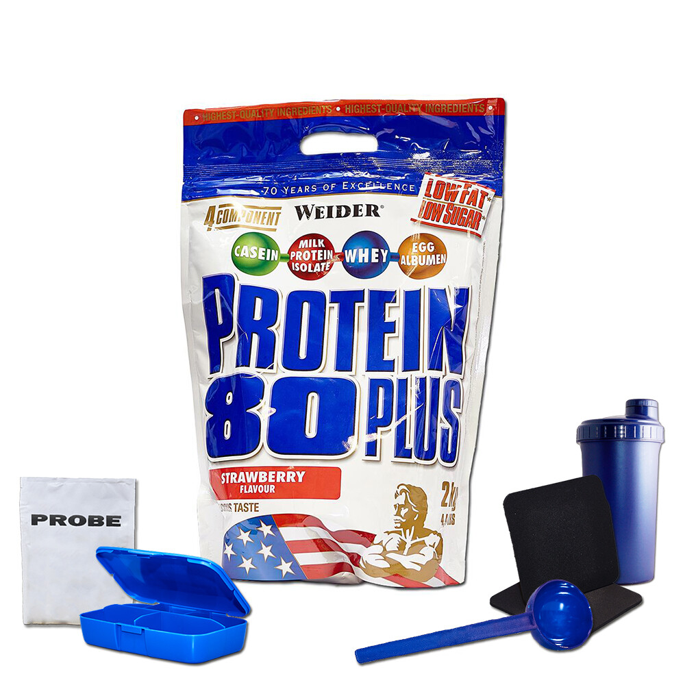 42 еврокг Weider Protein 80 Плюс 2000 г коктейля Beutel Eiwei BCAA бонус 16090₽