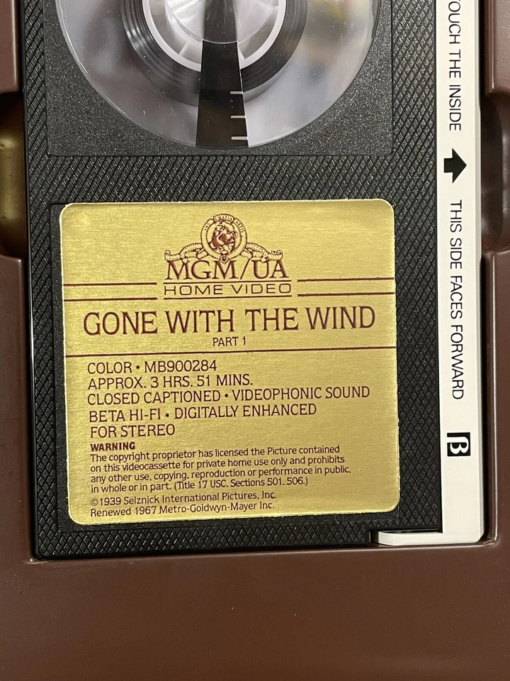 1967 Collectable Gone With the Wind Betamax Hi-Fi Beta 2 Cassette Tape Boxed Set - Image 3 of 4