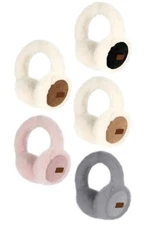 Women Winter Warm Fashion Trend Soft C.C Suede and Faux Fur Solid Earmuff