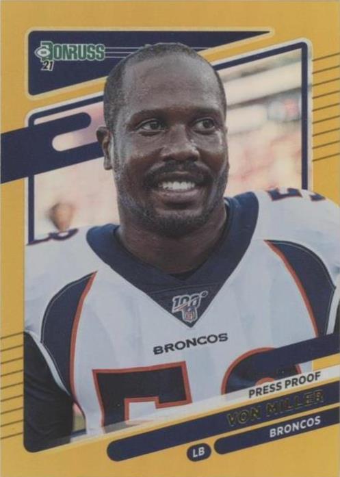 2021 Panini Donruss - Photo Variation Von Miller #181 Press Proof ... 2021 Panini Donruss - Photo Variation Von Miller #181 Press Proof ...