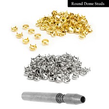 Spike Nieten Befestigung Hand-Werkzeug Silber Gold Kuppel für Kleidung Tasche