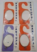 4 Lot Vintage Hang Ups: Crosstitching Frames - Oval Frame, 3 Orange, 1 Purple