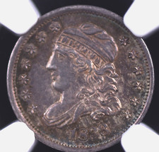 1833 CAPPED BUST HALF DIME NGC MS 62 VERY CHOICE AND APPEALING WITH A NATURAL