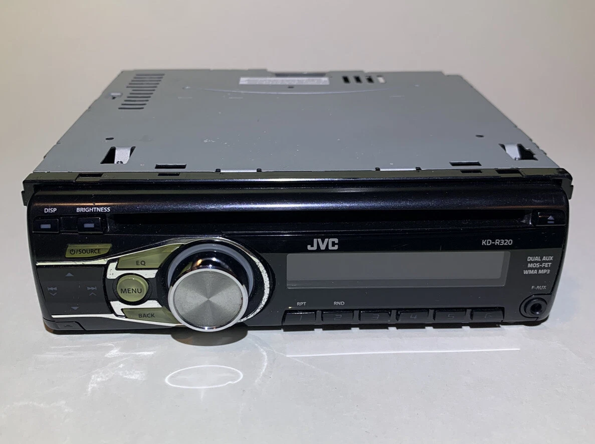 JVC KD-R320 CD Player In Dash Receiver Detachable Face Good Condition