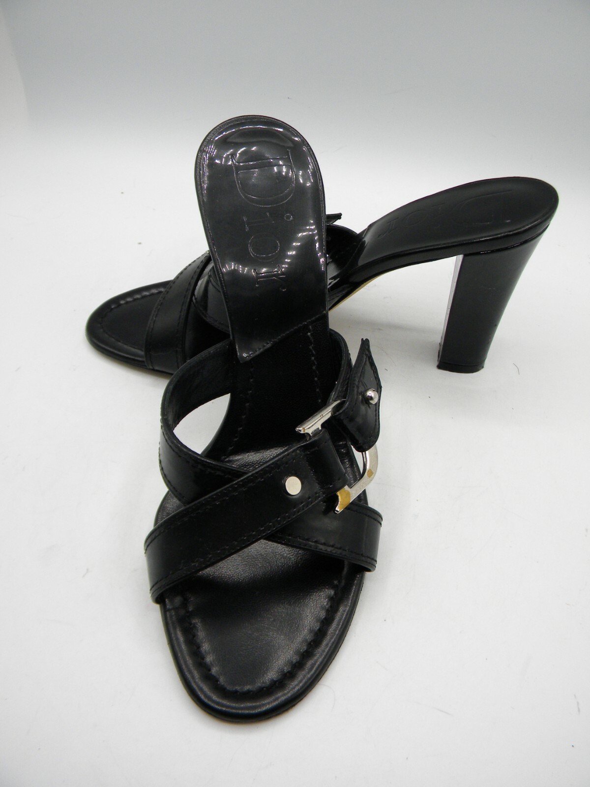 CHRISTIAN DIOR Black Patent Leather Heels main image 1