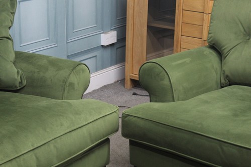 LOUNGE CO. BRONWYN 4 SEATER SOFA IN WOODLAND MOSS VELVET FABRIC - Picture 5 of 9